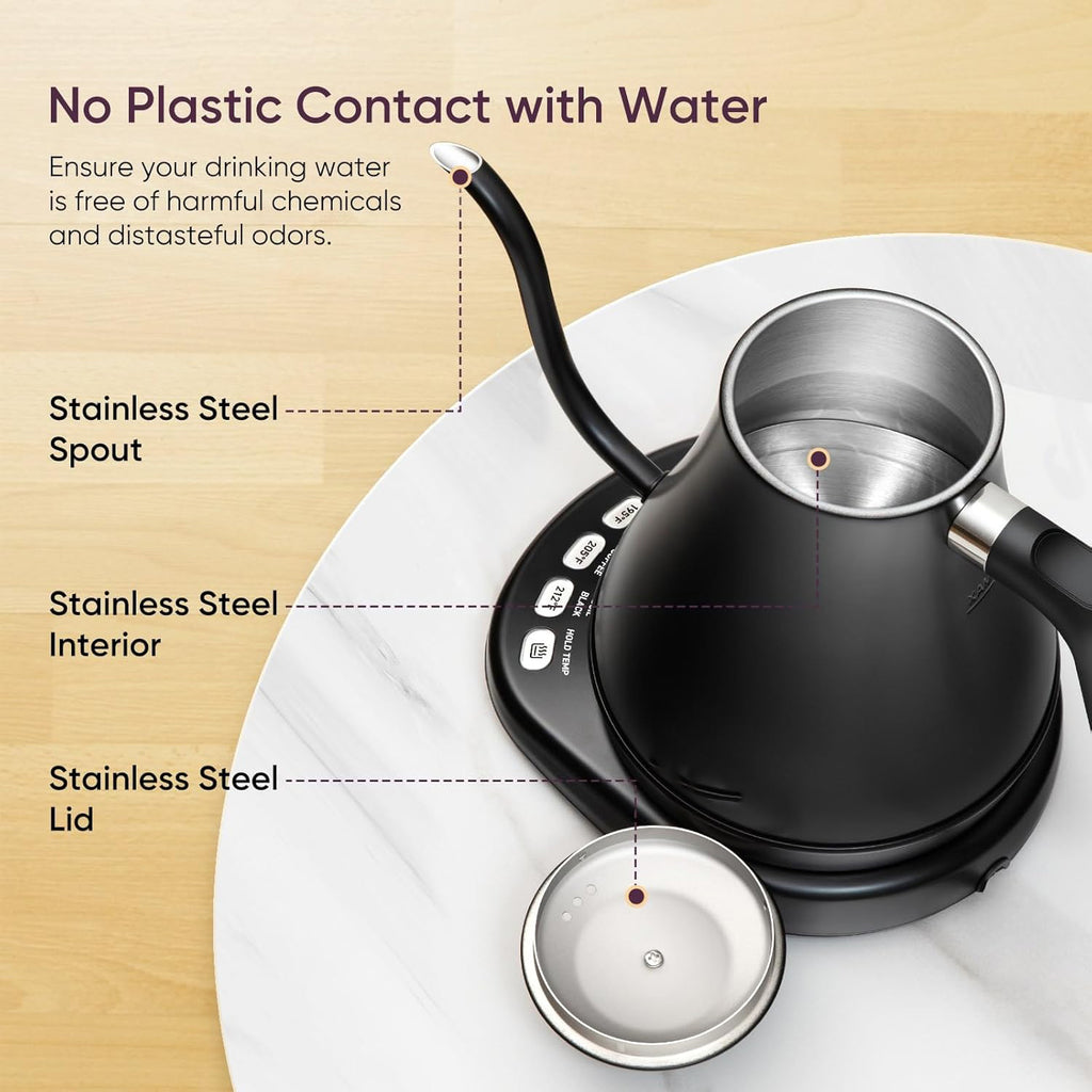 Electric Gooseneck Kettle with Temperature Control