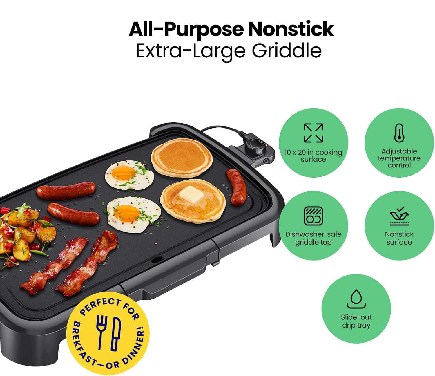 Extra Large Nonstick Flat Top Grill